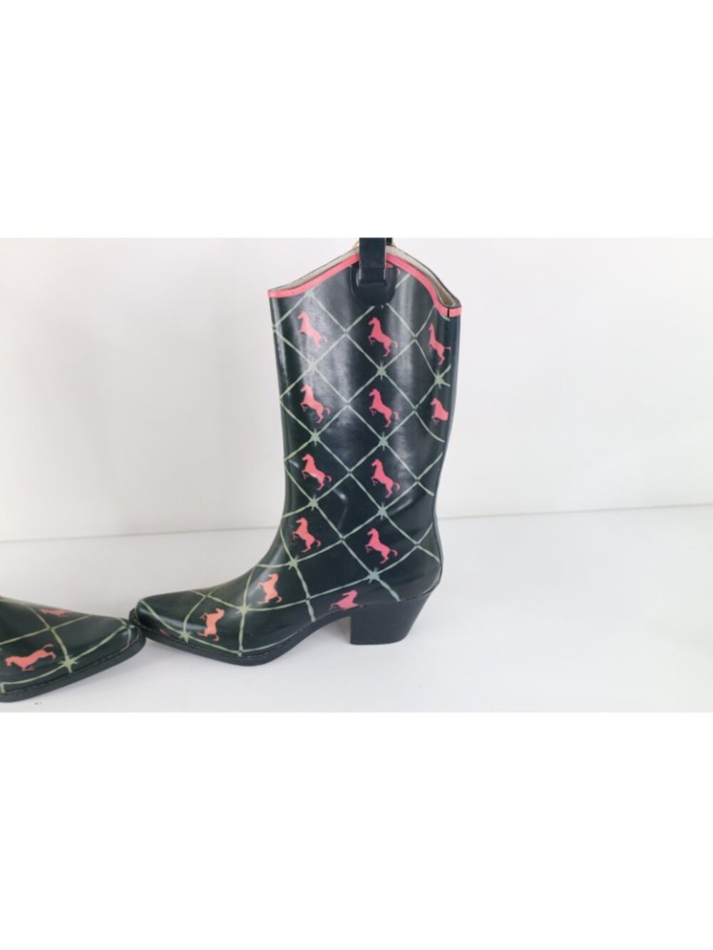 Deadstock Vtg Y2K Womens 7 Western Equestrian Horse Waterproof Rain Cowboy Boots - Picture 6 of 9